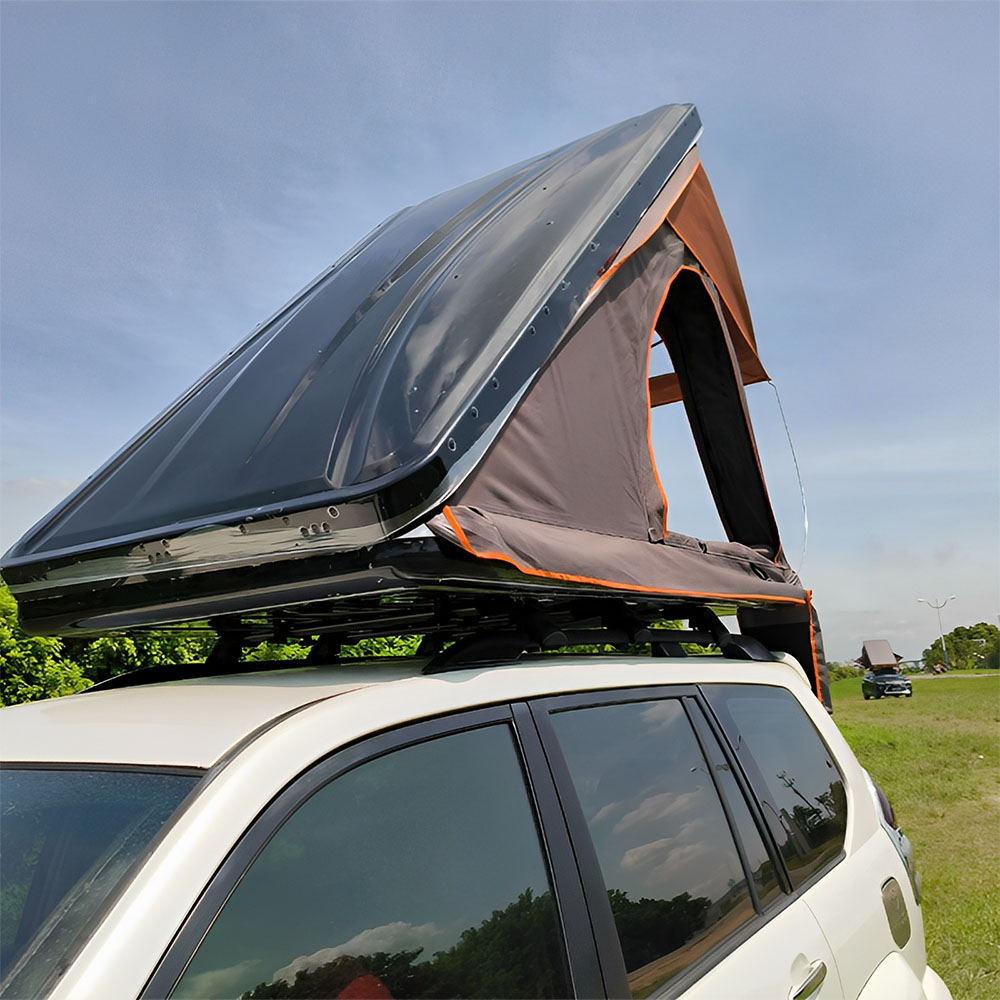 Складаны кемпінг з цвёрдым корпусам, лёгкая палатка на даху (4)